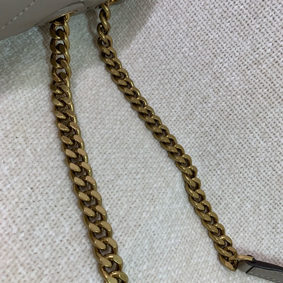 NEW Tory Burch Kira Chevron Gray Heron Leather Small Shoulder Bag/Crossbody Bag - Picture 13 of 16